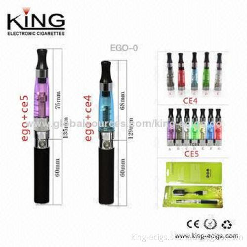Popular Electronic Cigarette eGo CE4 Blister Single Kit-A with Factory Price, 3.3-4.2V Voltage